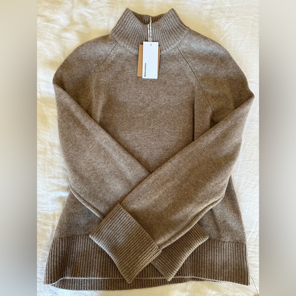 Reformation Garrett Cashmere Oversized Turtleneck